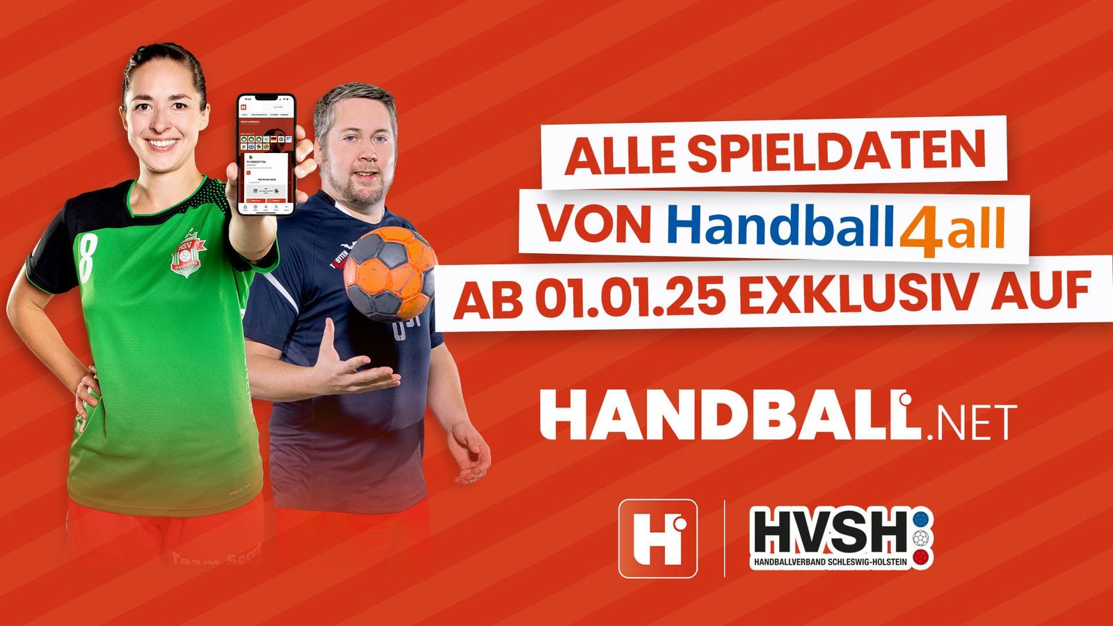 Spielpläne und Statistiken des HV Schleswig-Holstein ab 2025 nur noch auf handball.net
