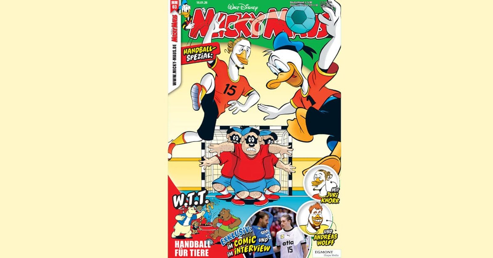 Vor EHF EURO: Handball trifft Entenhausen