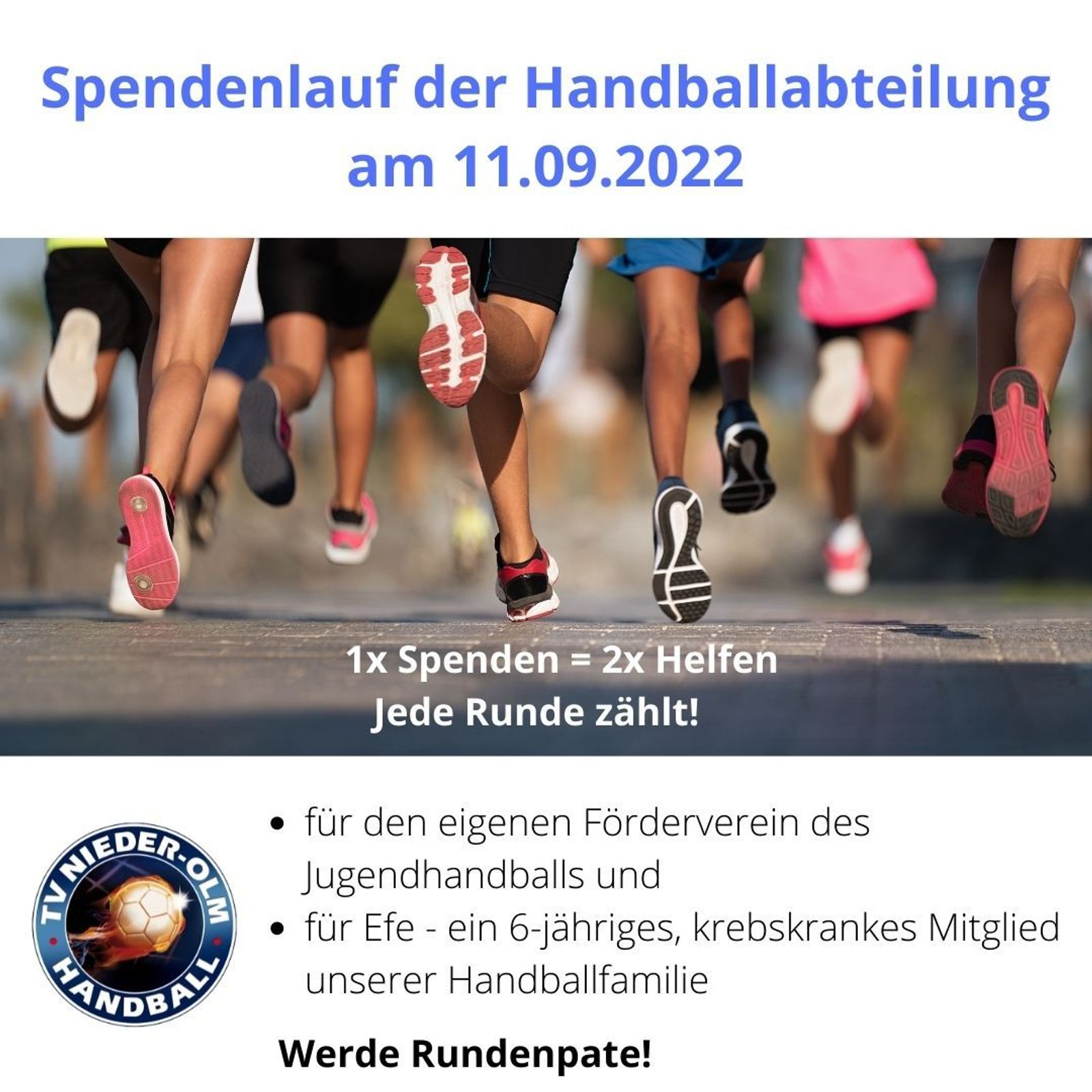 Spendenlauf: Der Startschuss fällt am 11.09.22 um 14:00 Uhr
