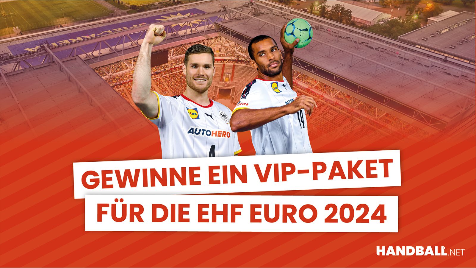 Werde Teil der Handball.net-Community und gewinne ein VIP-Paket für die EHF EURO 2024!