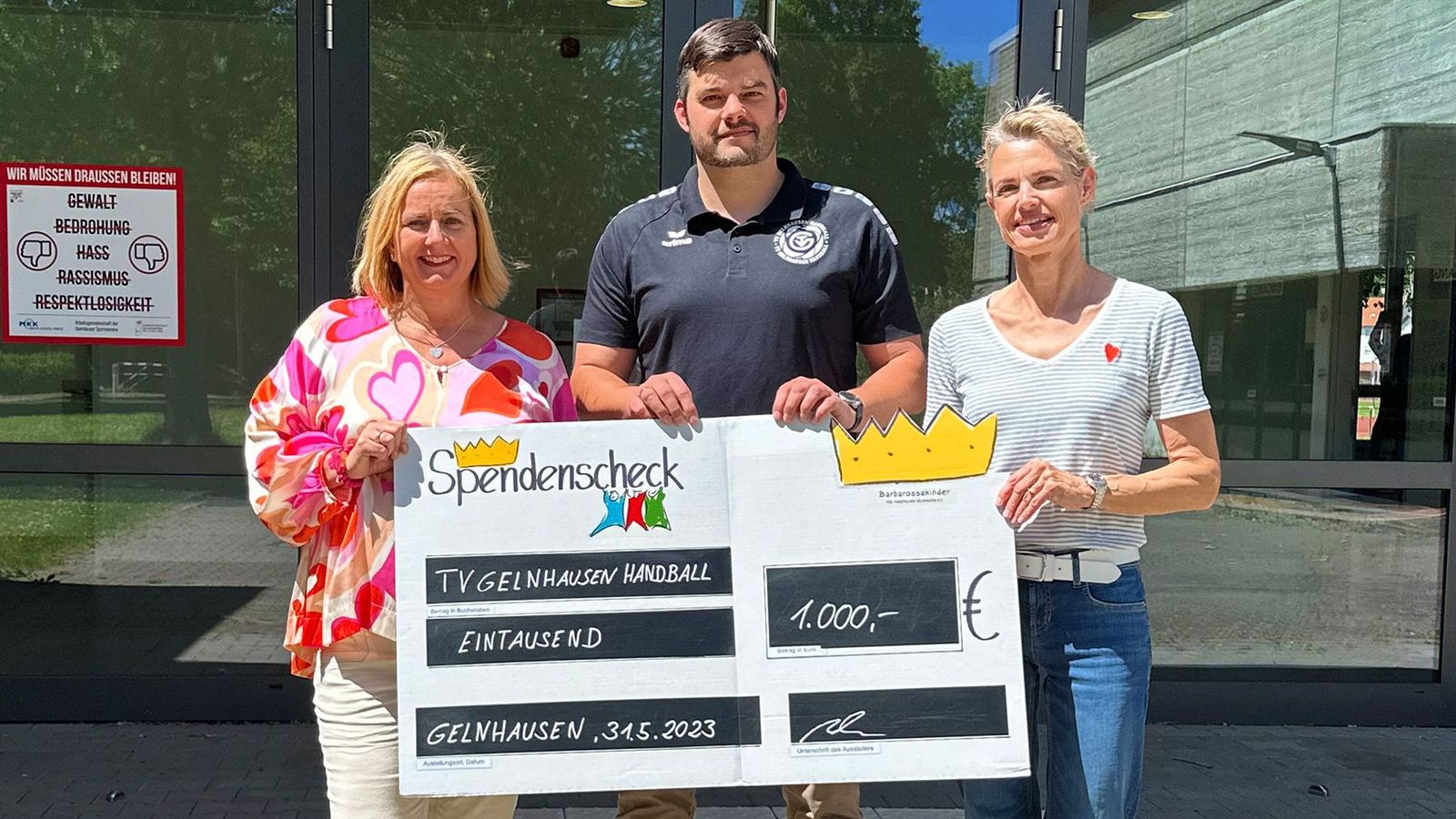 TV Gelnhausen spendet 1000 Euro an Barbarossakinder e.V.