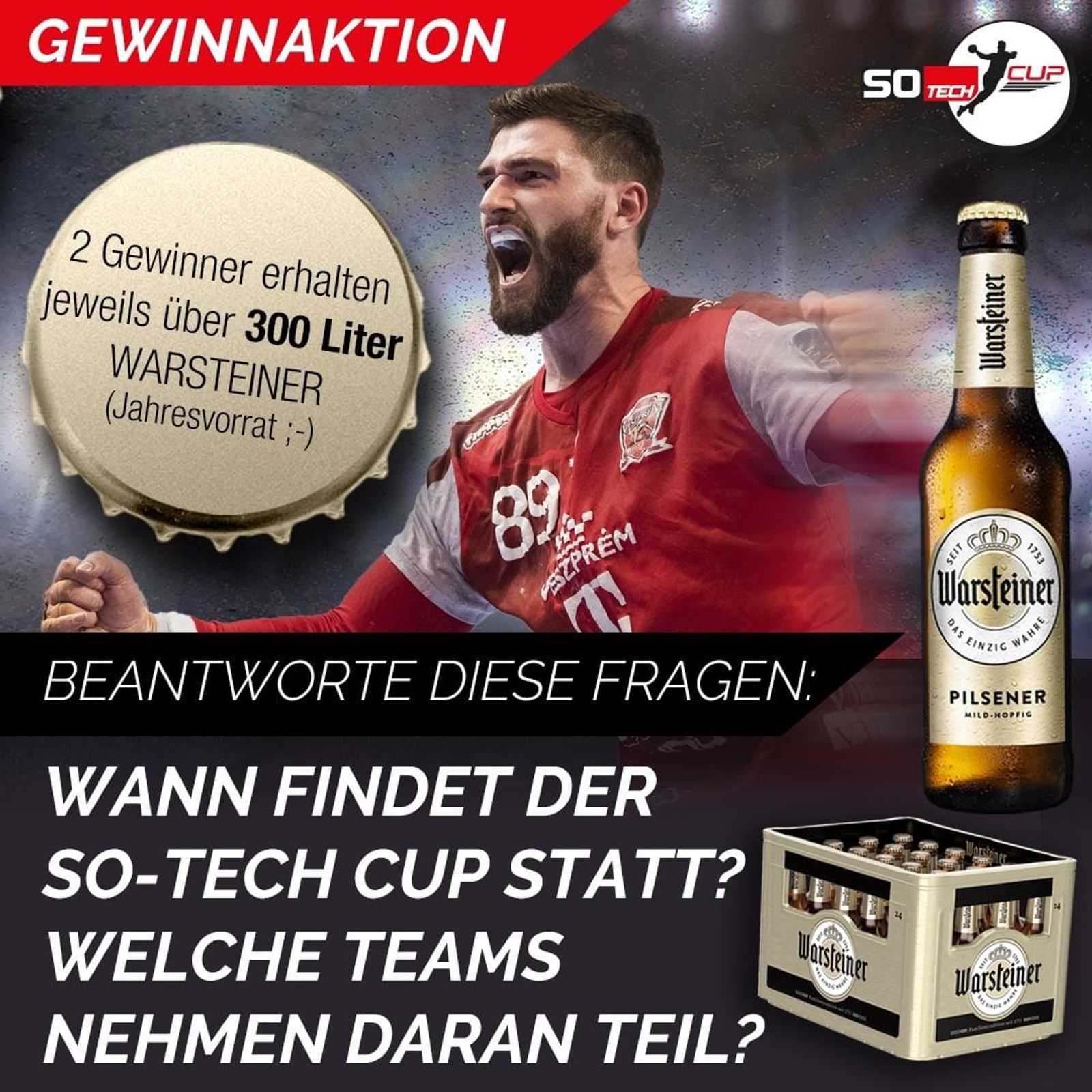 Nutze die Chance einen Jahresvorrat Warsteiner zu gewinnen!