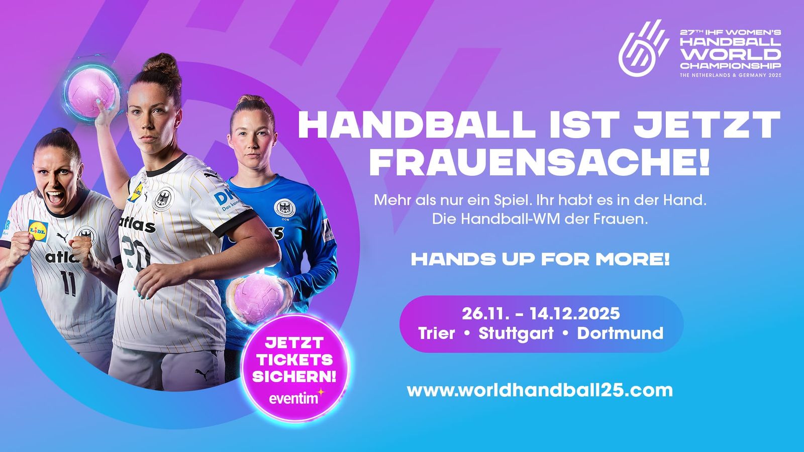 DHB verlost 50 Matchworn-Trikots zur Frauen-Handball-WM in Dortmund