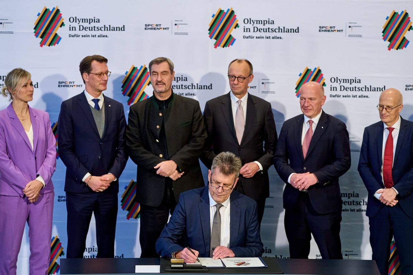 Im Kanzleramt: Politische Vereinbarung für Olympia geschlossen